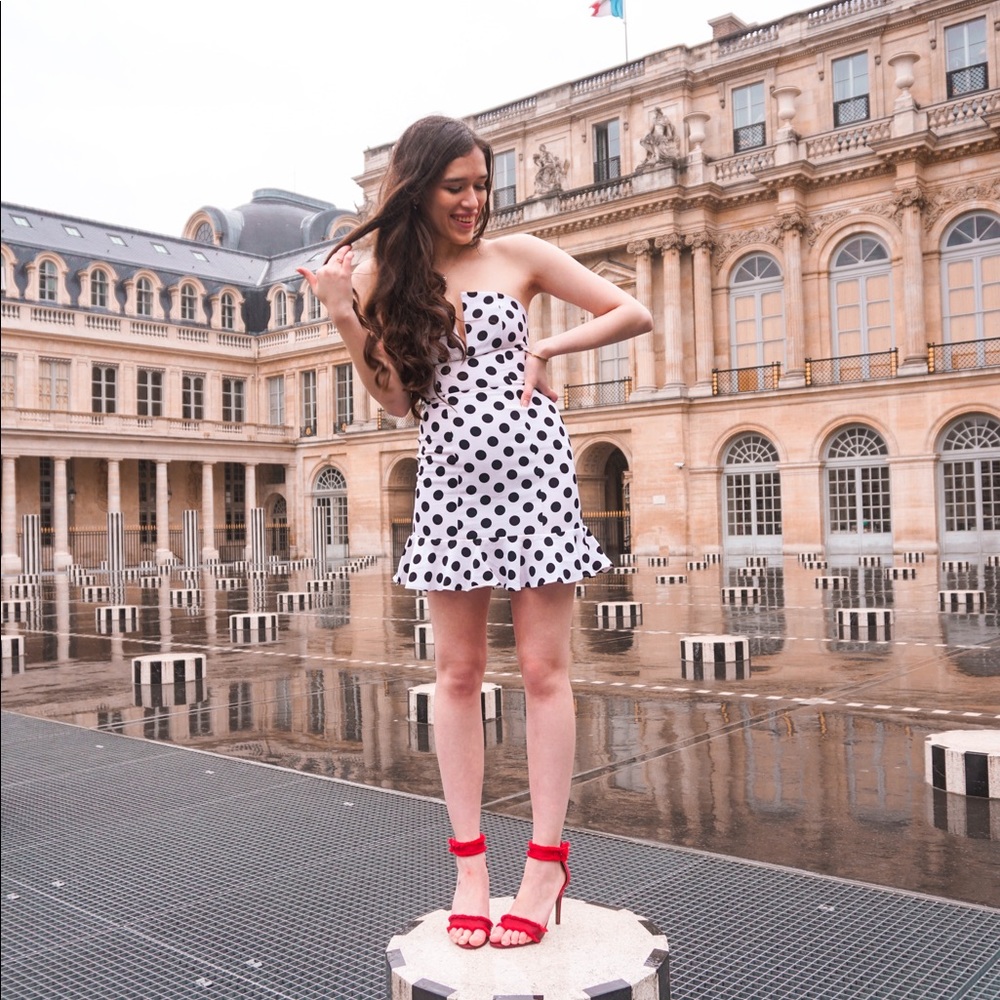 Revolve About Us Karla Polka Dot Dress Size Small